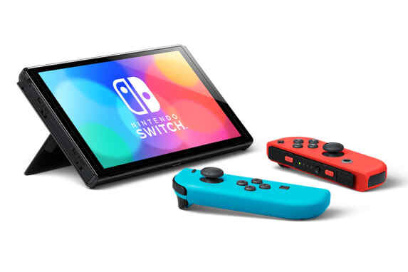 Nintendo Switch OLED 64GB Neon Red Blue Joy-Con 2021 Newest+ FAST SHIPPING⭐