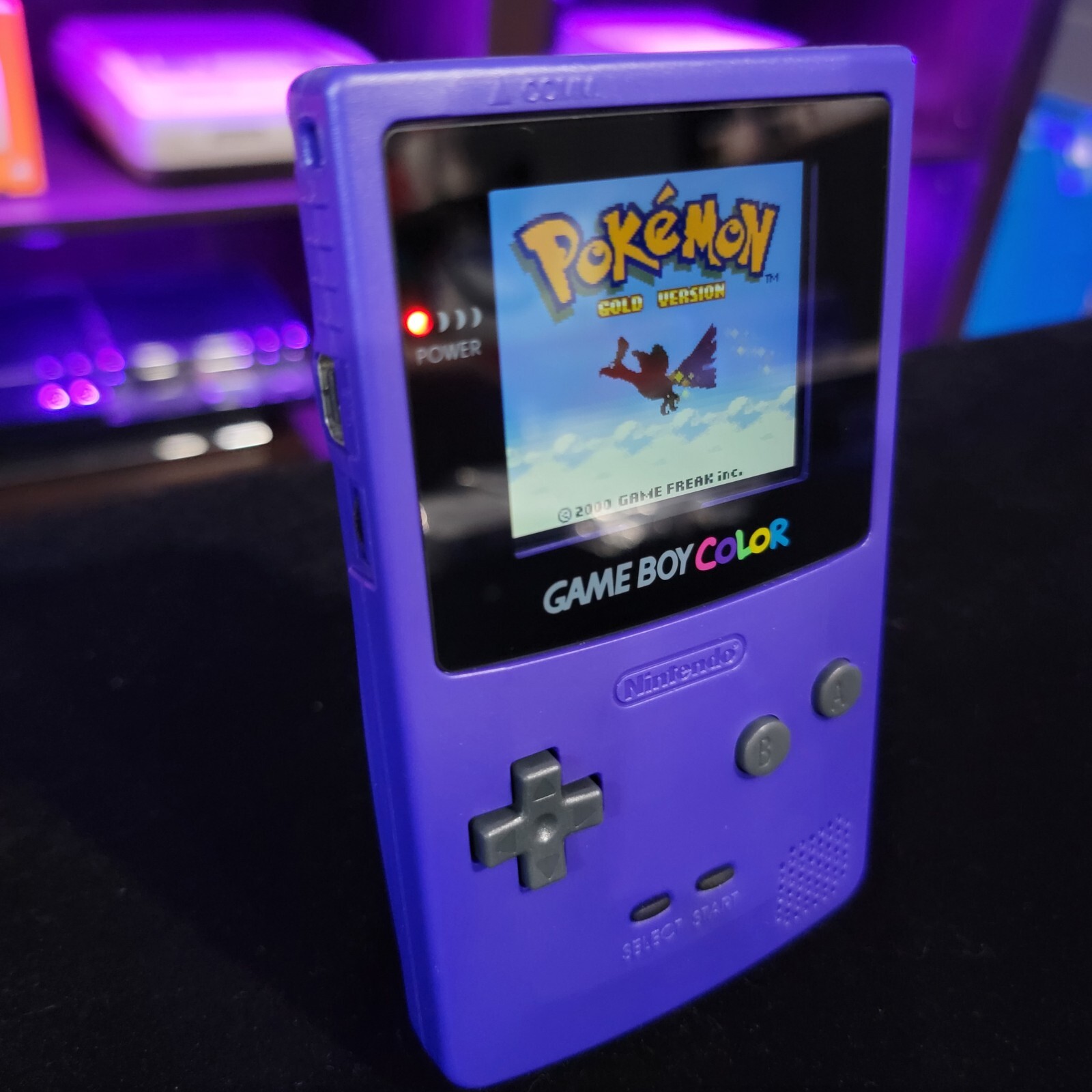 Purple Gameboy Color IPS Console Backlit LCD Screen GBC Game Boy