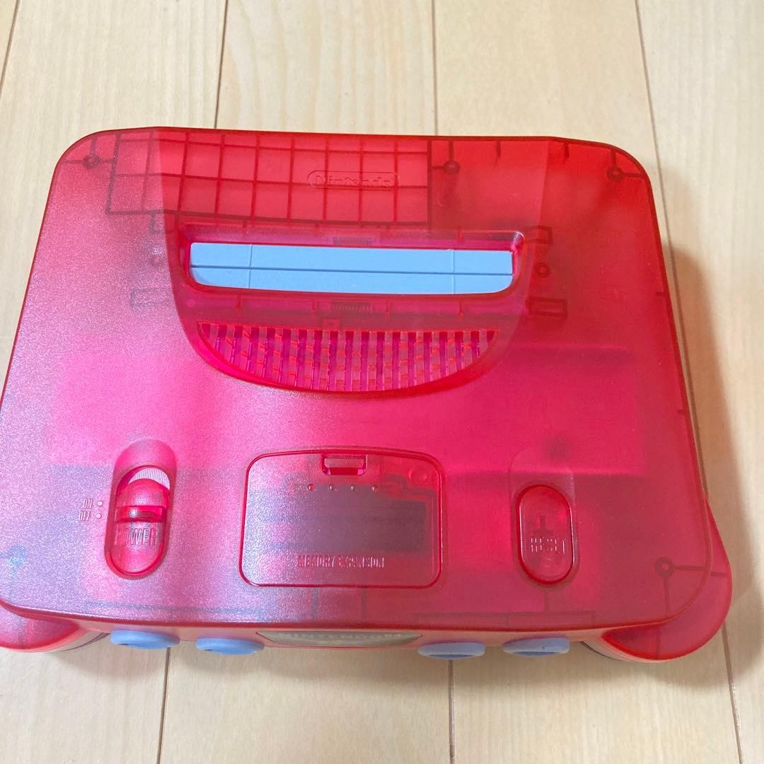 Nintendo 64 Clear Red Console with gift box NUS-TRWA 1999 Retro games Japan