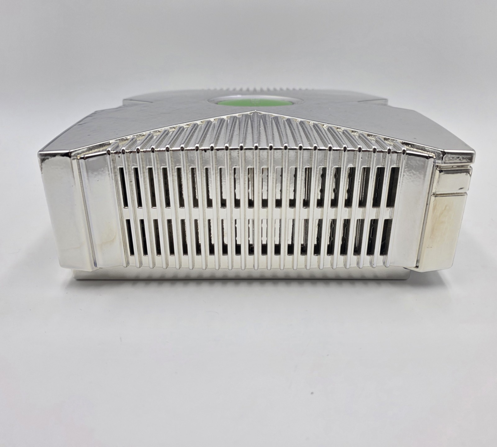 RARE Mirror Chrome Original Xbox Fully Recapped White LEDs Philips DVD Microsoft