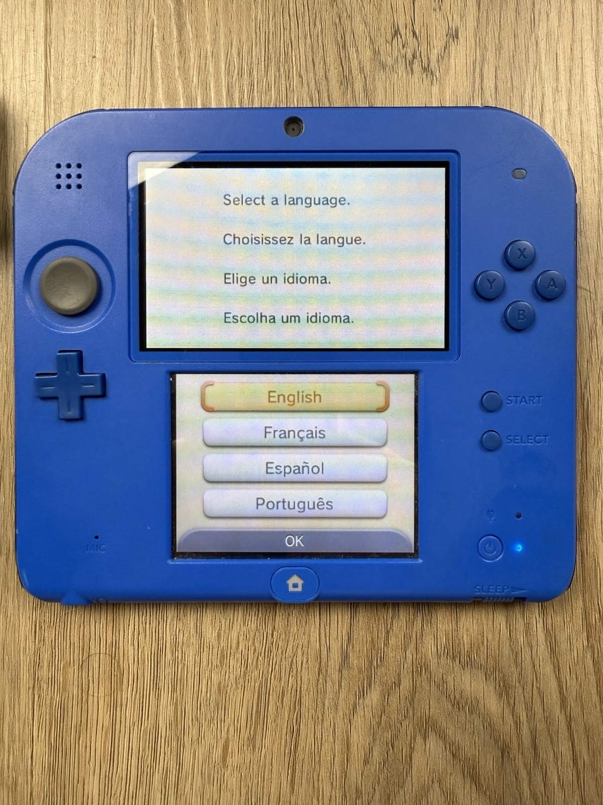 Nintendo 2DS Handheld Game Console FTR-001 Electric Blue TESTED WORKING