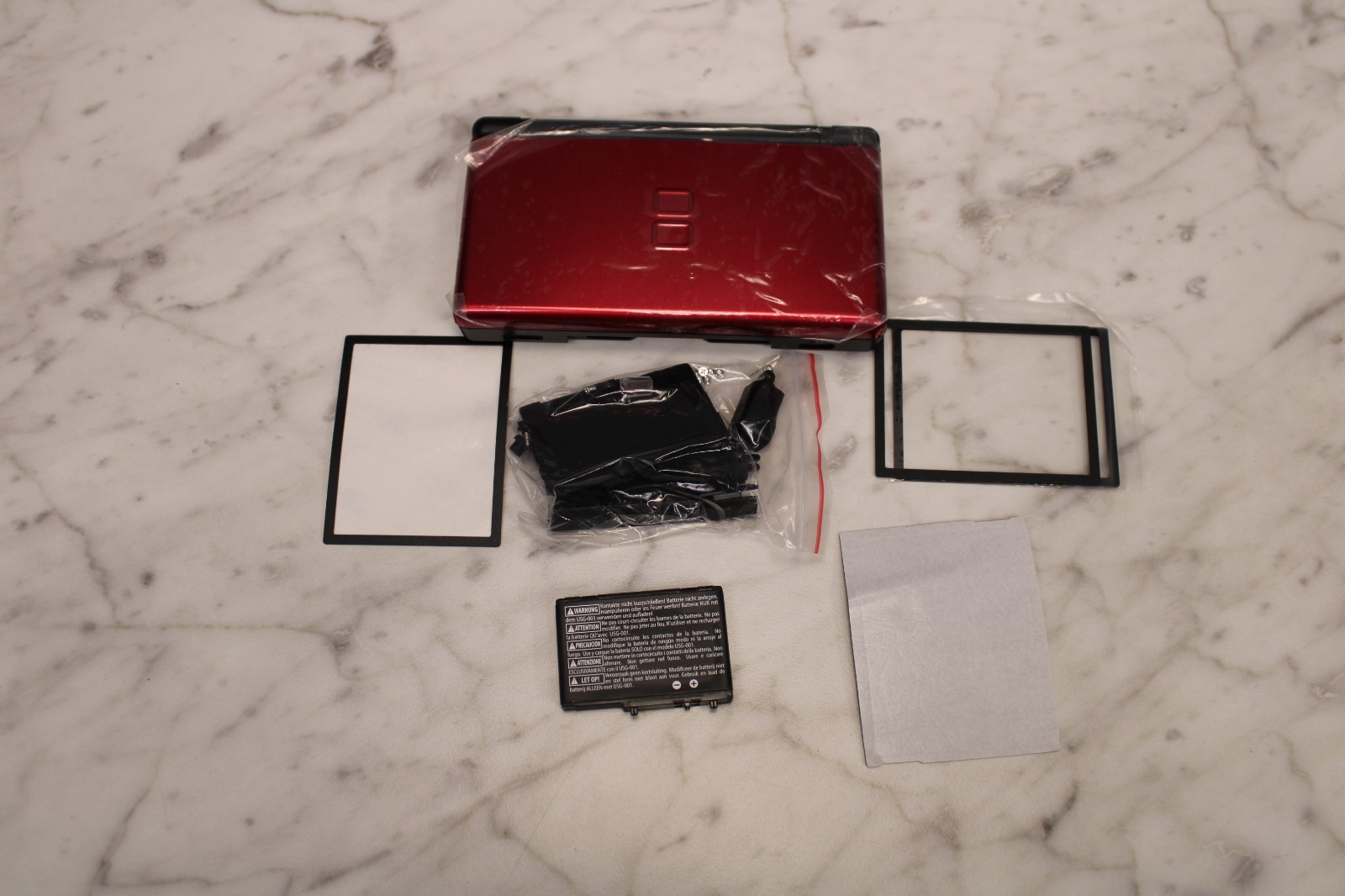Nintendo DS Lite Console Red Black Broken For Parts Or Repair Only Lot – Read