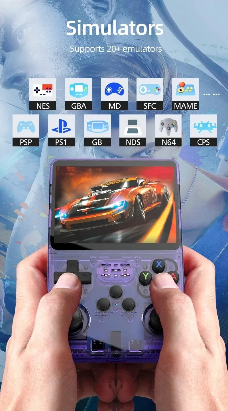 R36S Retro Handheld Video Game Console 64/128GB 20000 Games 3.5 Inch IPS Screen