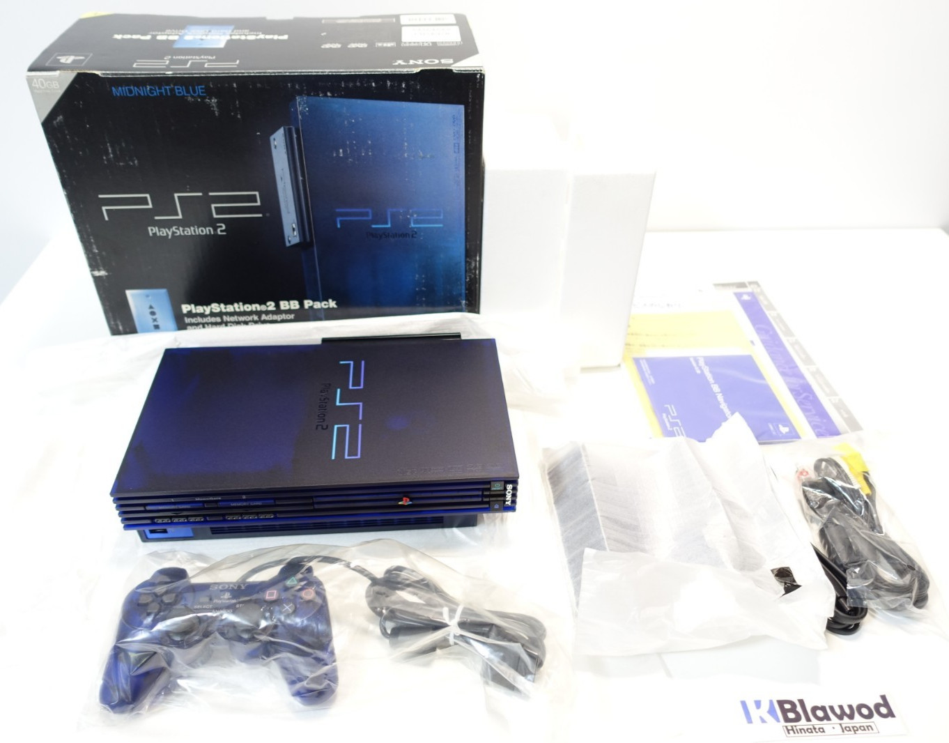 NEW Sony PlayStation 2 PS2 Console Midnight Blue SCPH-50000MB/NH Japan W/Box