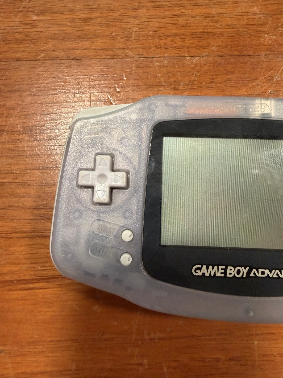 Nintendo Game Boy Advance Console System – Clear Glacier – Parts Only