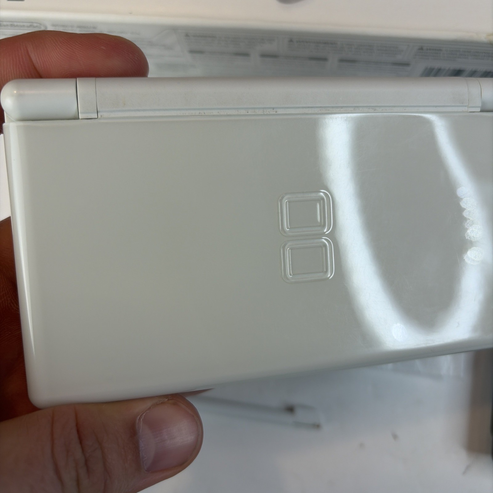 Nintendo DS Lite Polar White Handheld System Complete In Box Tested CIB