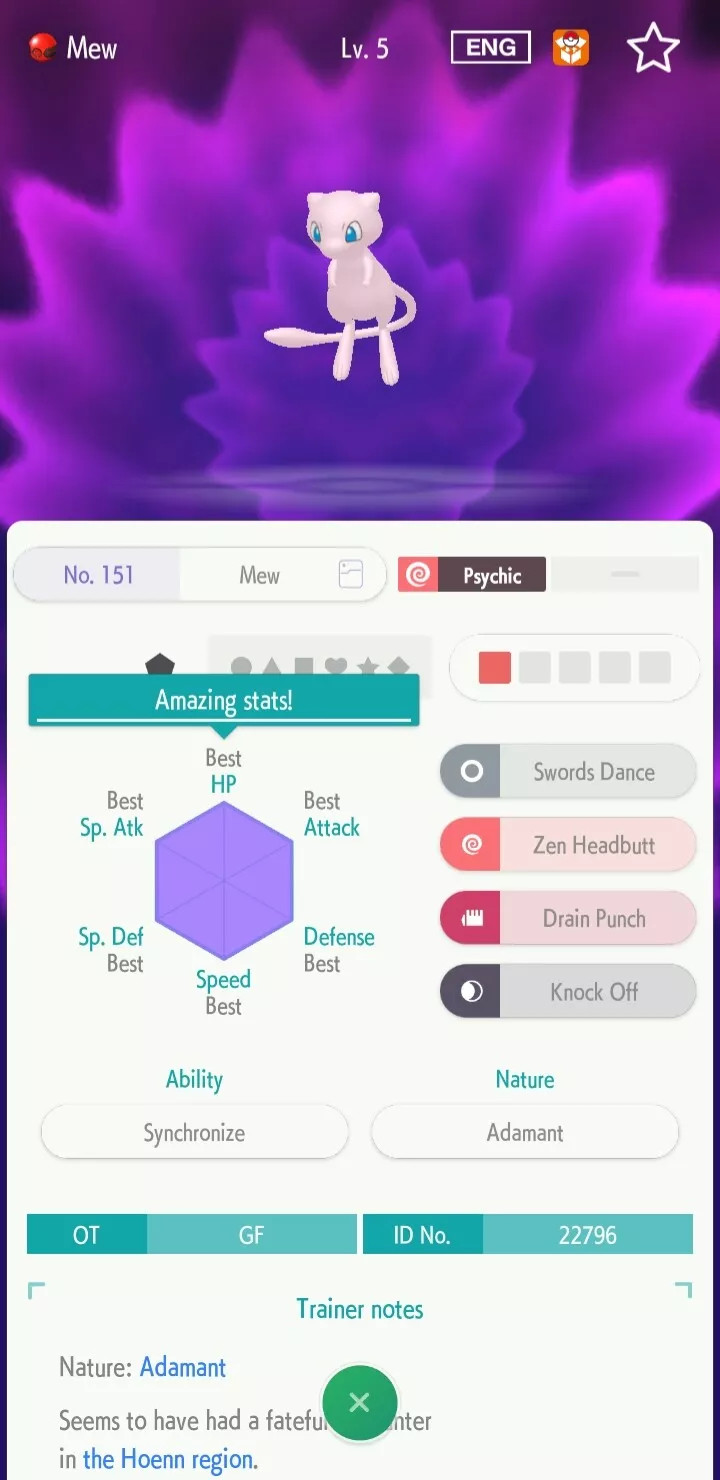 Low Levels Pokemon Home Full Living Dex All Forms Gen 1-7 960 Pokemon⚡
