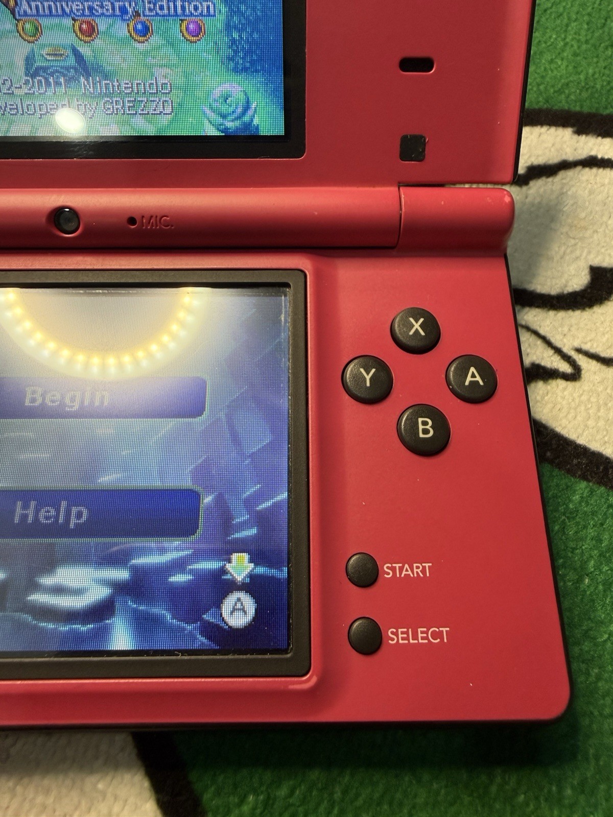 Nintendo DSi – Custom Pink & Black Shell | Tested & Working | All Original Parts
