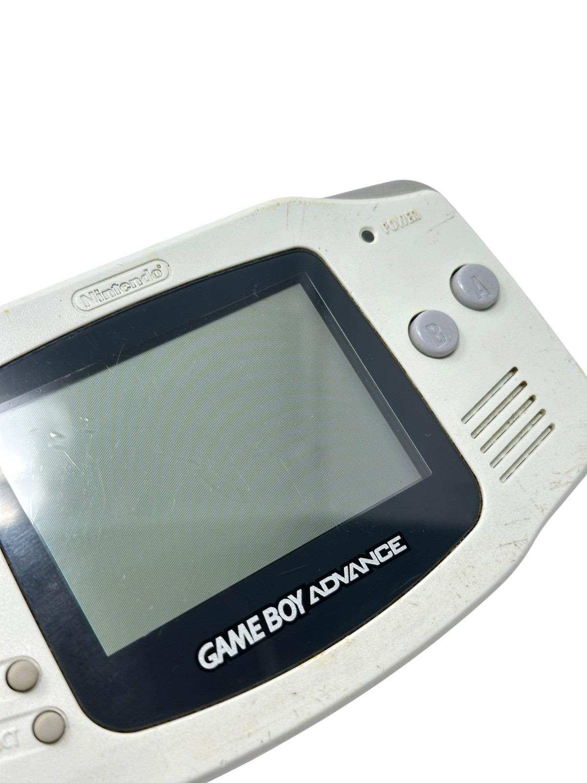 Nintendo Game Boy Advance Gaming Console – White GBA Model AGB-001 No Batt Door