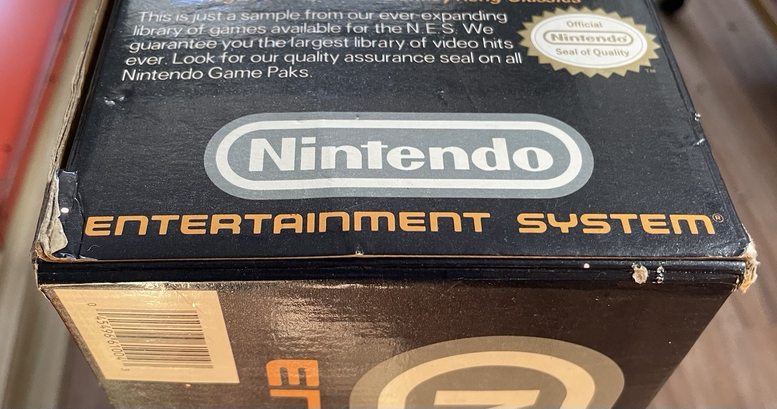 Nintendo NES Action Set Console In Box Tested 1985 Orange Zapper Tetris Vintage