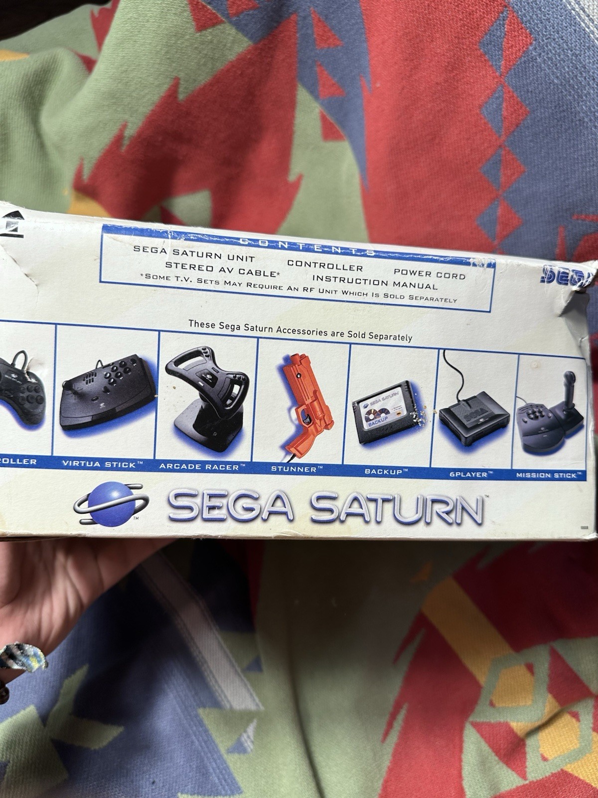 Sega Saturn Console In Original Box Working 3 Games Sampler CIB 2 Controller’s