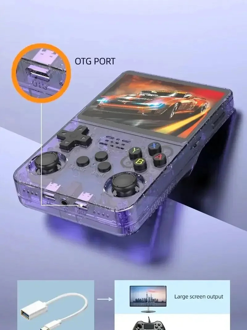 R36S Retro Handheld Video Game Console 64/128GB 20000 Games 3.5 Inch IPS Screen