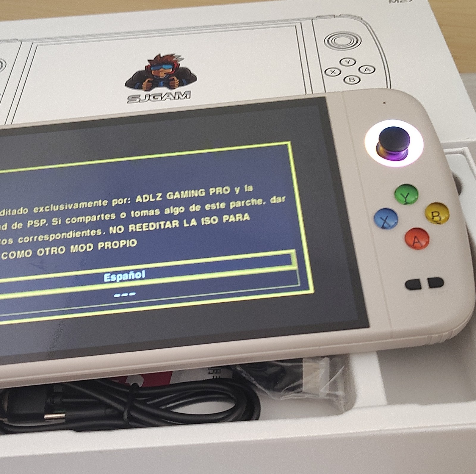 SJGAM M27 Handheld Emulator Console Beige 64GB USB-C Multi-Platform