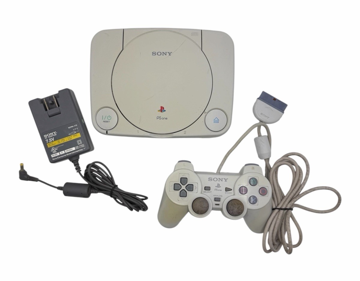 Sony PlayStation 1 PSOne Console 1 Controller READ DESCRIPTION / Power Supply