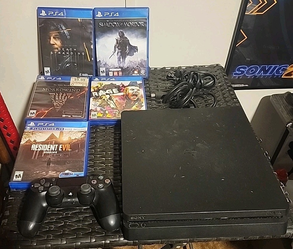 Sony PlayStation 4 Slim 1TB Console – Jet Black + Other Stuff (Read Bottom Desc)