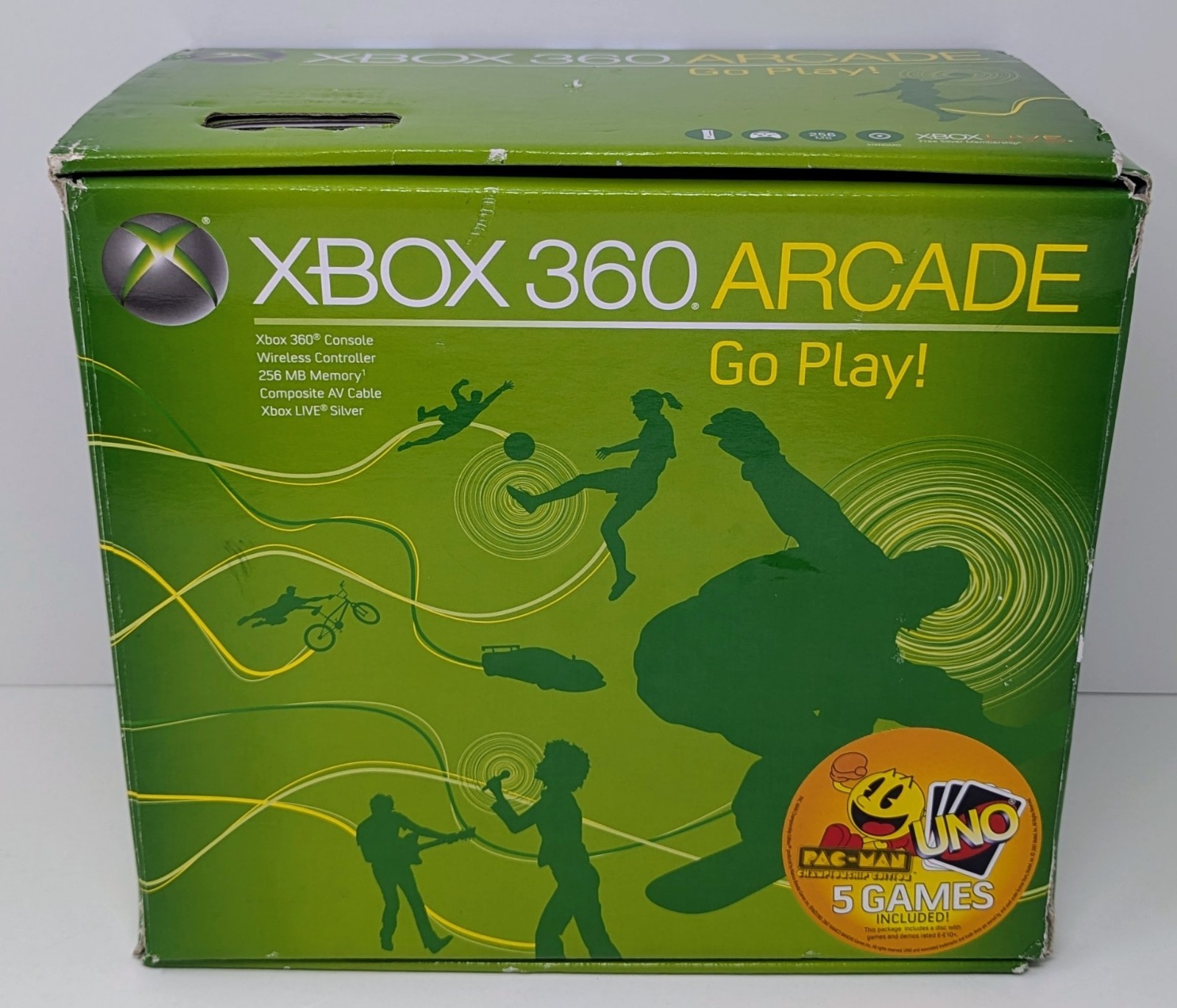 Microsoft Xbox 360 Arcade 120GB White Console Bundle w Box – System 2.0.8.8498.0