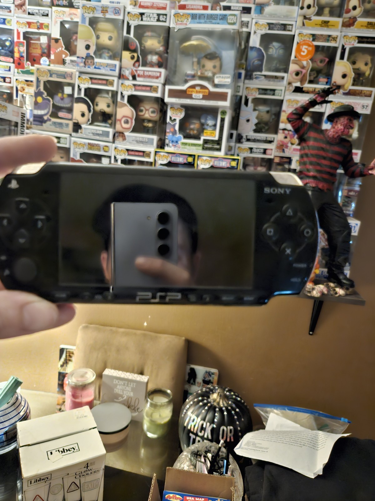 Sony PSP-2000 PlayStation Portable Handheld Console Black/Silver Wi-Fi Case