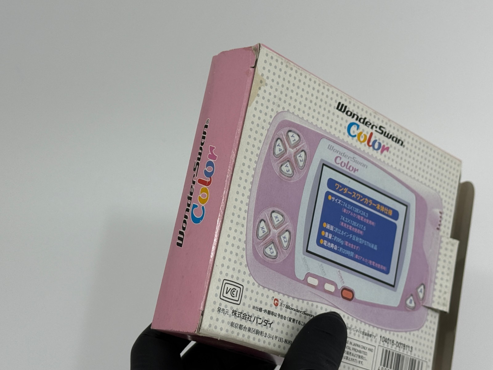 Bandai WonderSwan Color Purple Pink WSC-001 Boxed Handheld Console Working Japan