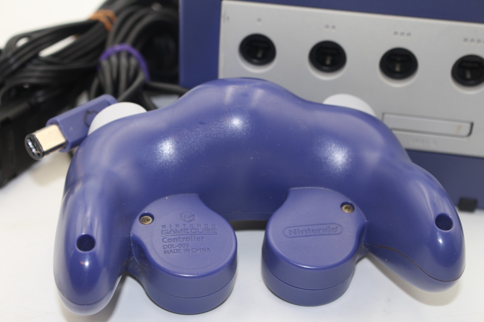 Nintendo GameCube Console Indigo Purple w/ OEM Controller & Cables