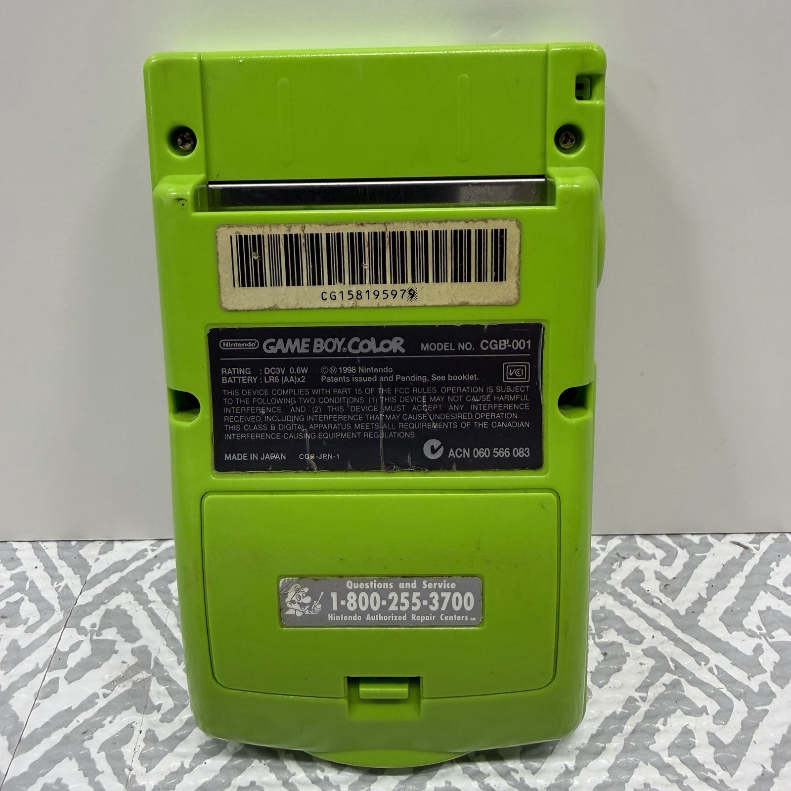 Nintendo Game Boy Color CGB-001 Kiwi Green System Handheld Console Tested/works