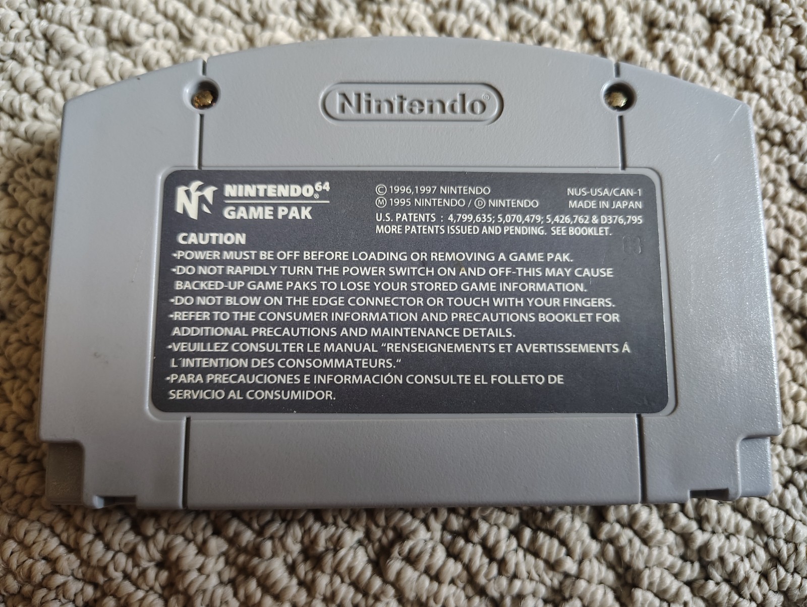 Nintendo 64 Gray Console Bundle w/ Controller And 1 Game Tested OEM (READ DESC)