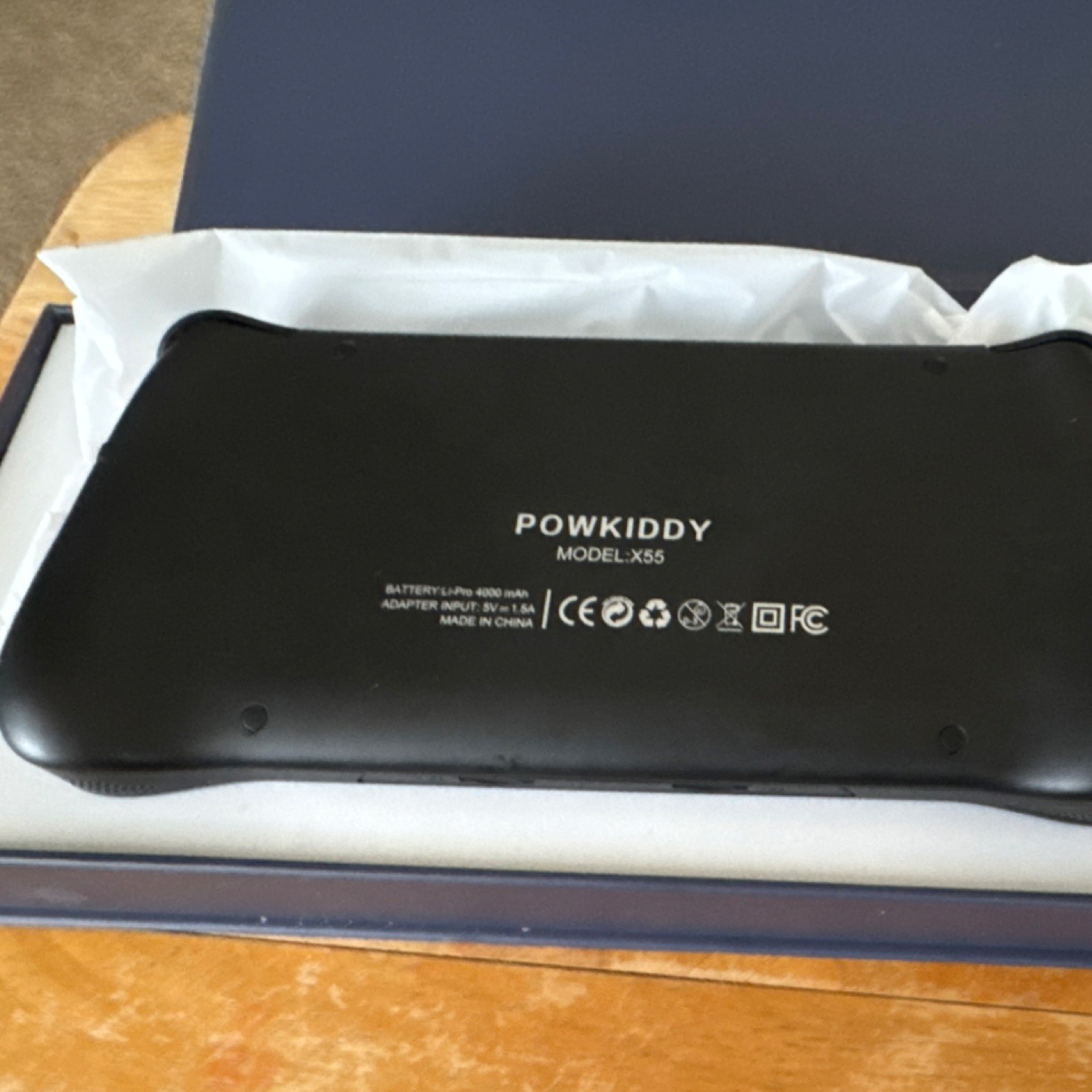 Powkiddy X55 Handheld Video Game Console Black Used w/ protector screen and case