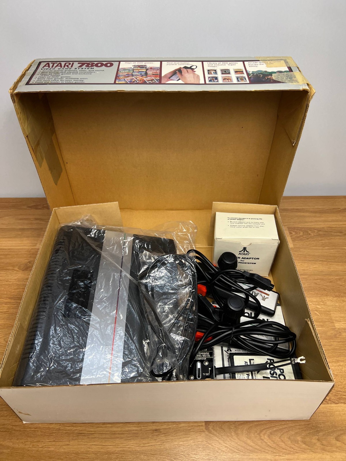 Atari 7800 ProSystem Console Bundle 15 Games Box Manuals Tested Working