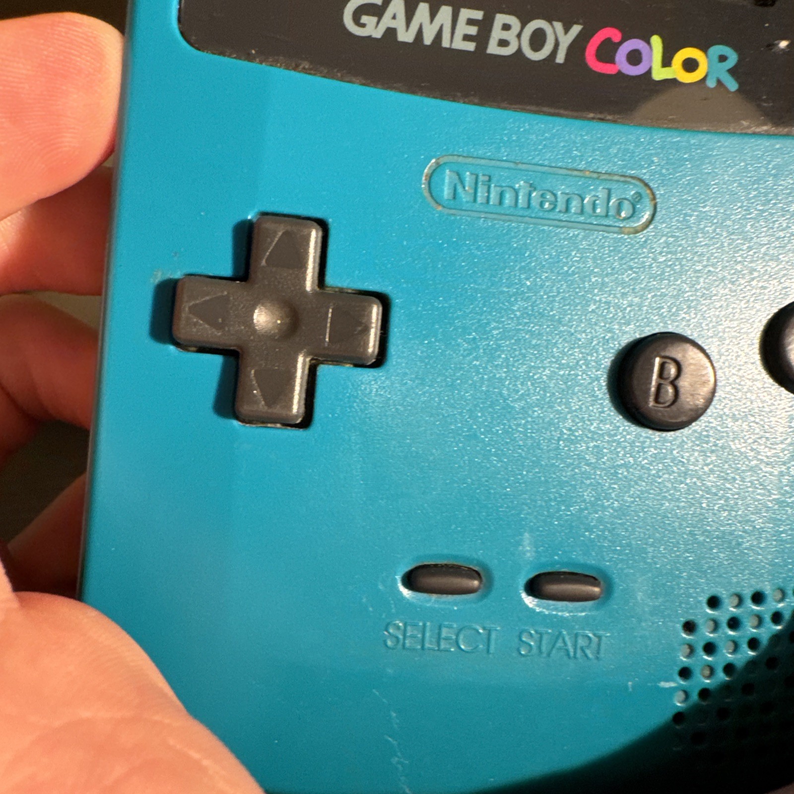 Nintendo Gameboy Color Teal Handheld Console And Game