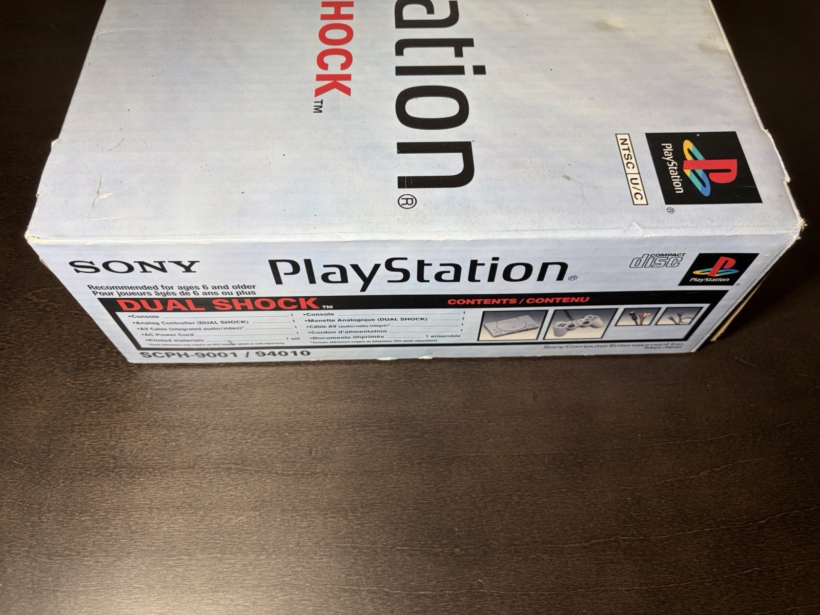 Sony PlayStation PS1 Gray Console SCPH-9001 Complete Green Tape Mint Cond