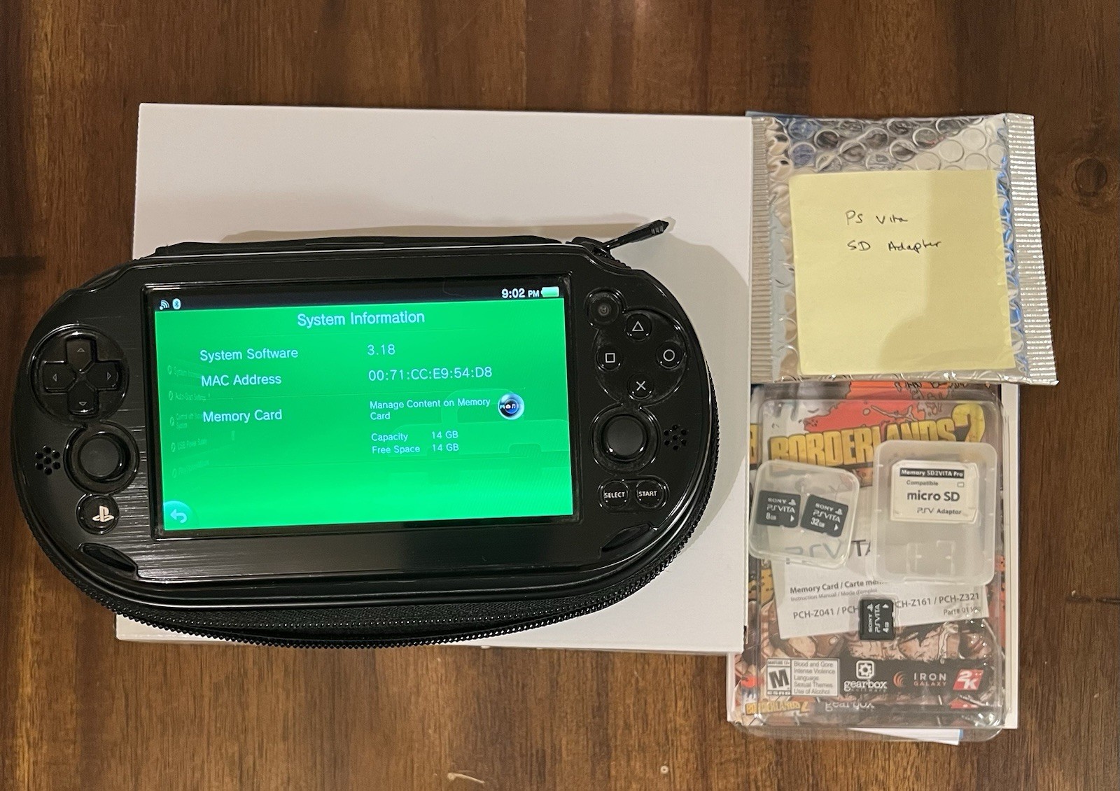 Sony PS Vita Slim (PCH-2001) Borderlands 2 Limited Edition and Games Lot (19) +
