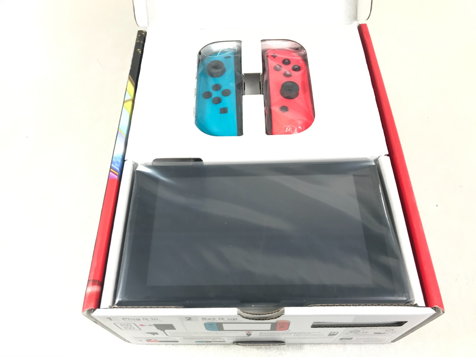 Nintendo Switch Console & Mario Kart 8 Deluxe & Blue Red Controls Free Online 3m