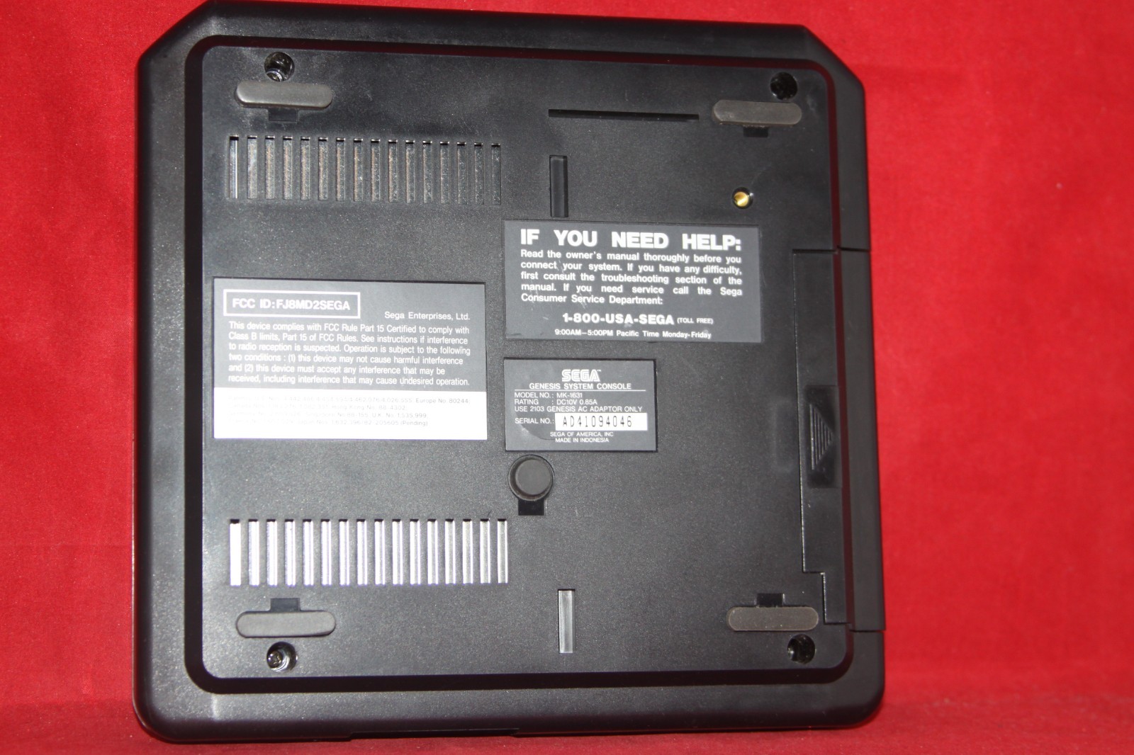 Original Sega Genesis II 2 Gaming Console (MK-1631)