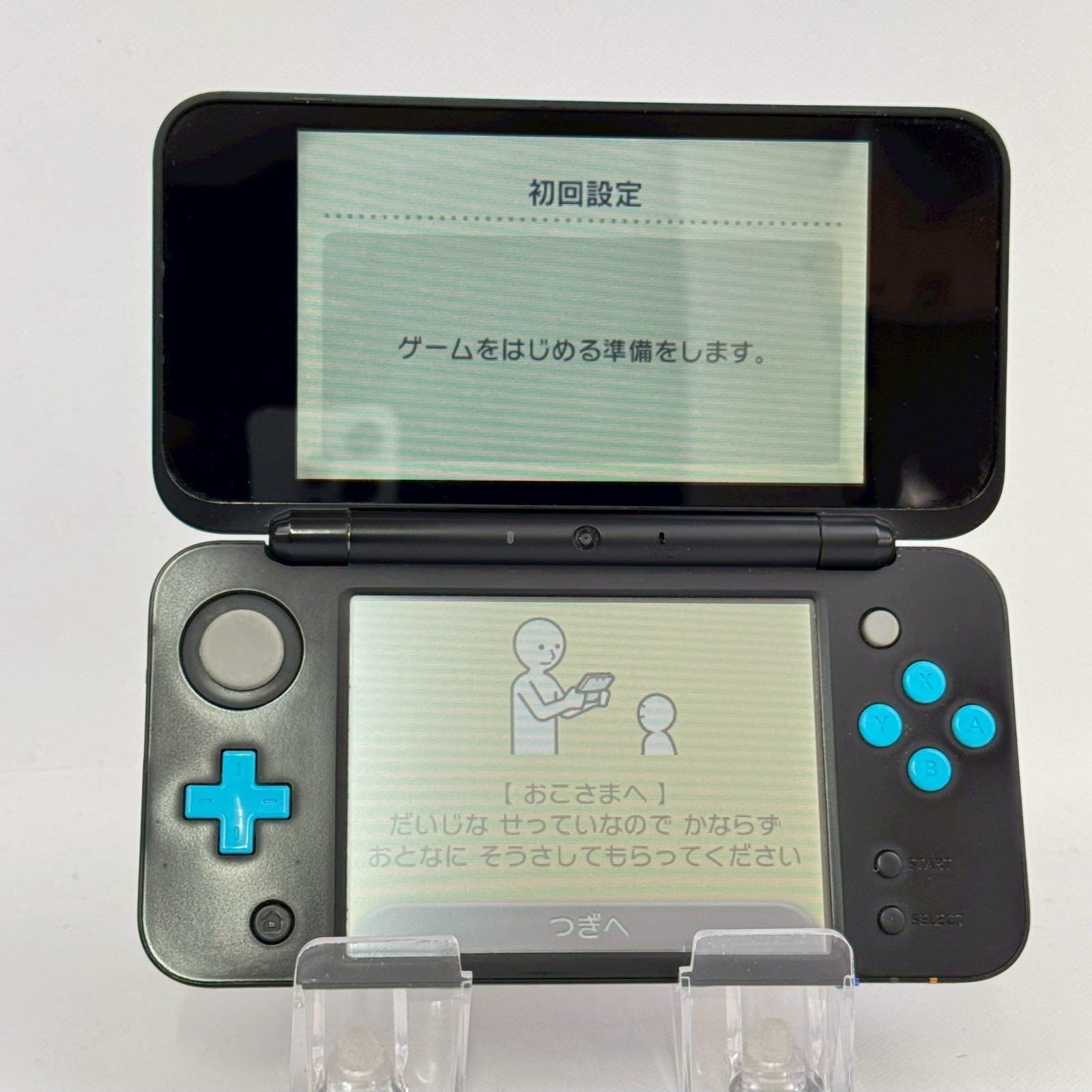 Nintendo new 2DS XL LL Turquoise x Black Console Boxed A Rank Japanese Only 24