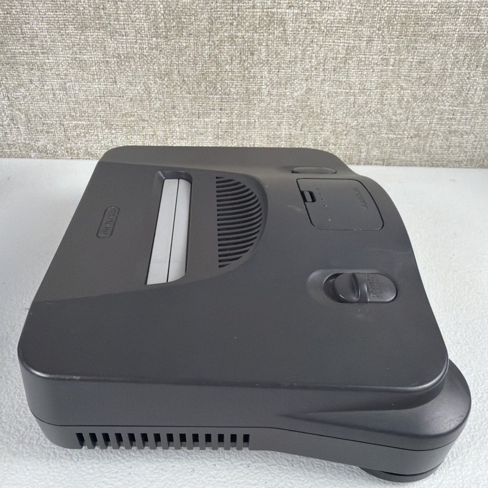 Nintendo 64 Console ONLY – NUS-001 (USA) – Charcoal Tested Working W/ Jumper Pak
