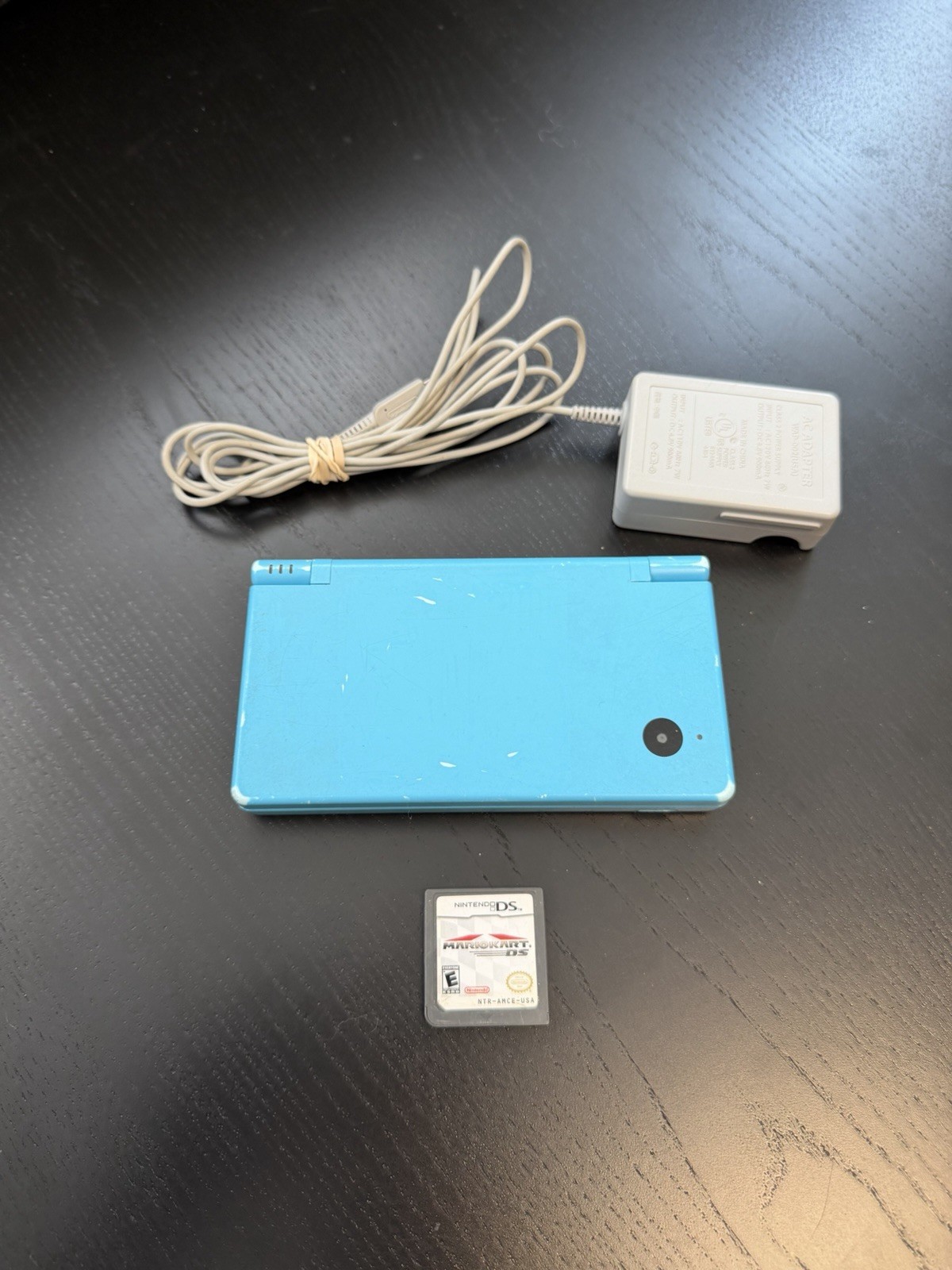 Nintendo DSi Handheld Game Console TWL-001 Aqua Blue w/Mario Kart *Read*