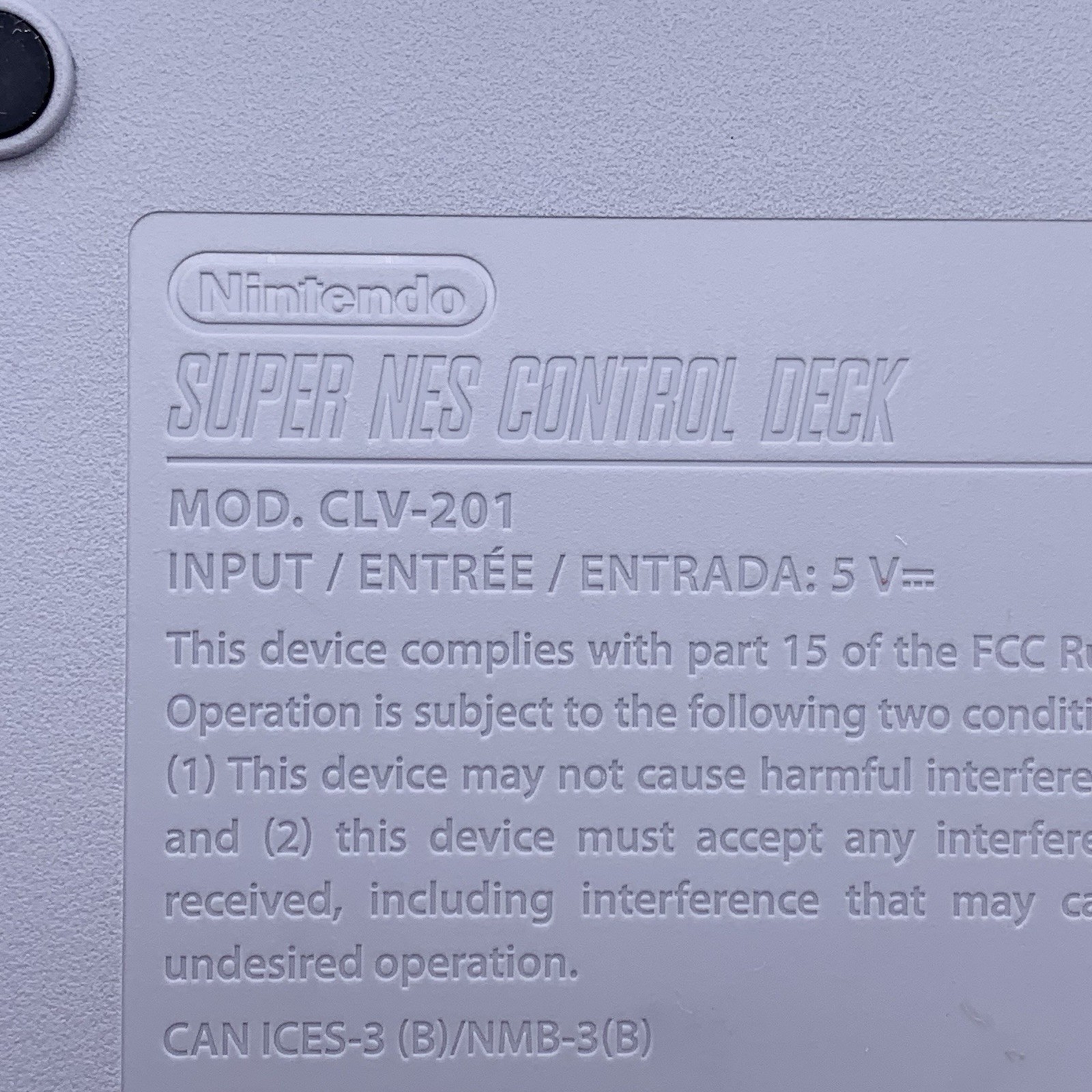 Super Nintendo SNES Mini Classic Console CLV-201 W/ 2 Controllers Cords TESTED