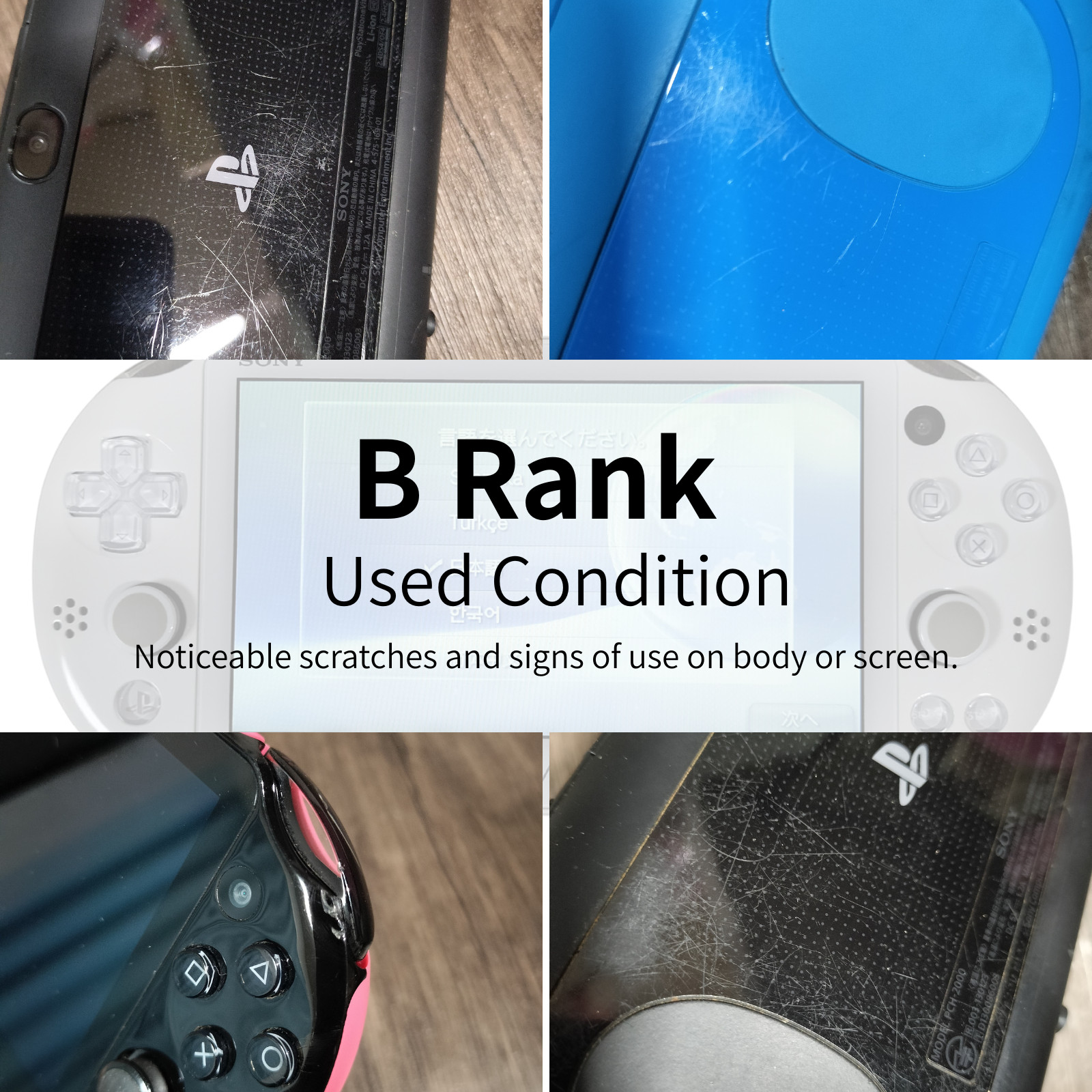 PS Vita PCH-2000 Sony Playstation Console Region Select Rank and Chargers Tasted