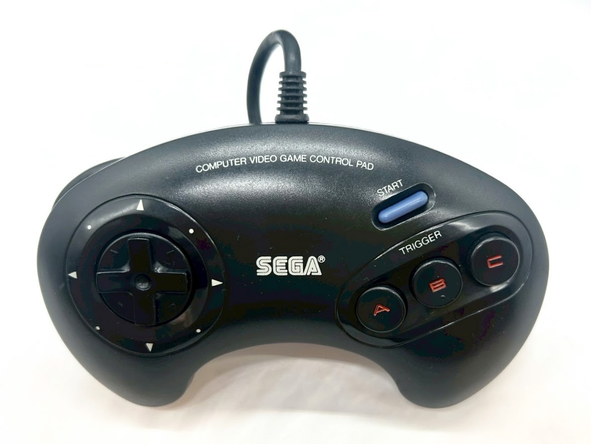 Sega Mega Drive Console HAA-2510 2xController Game Soft No back cover NTSC-J#451