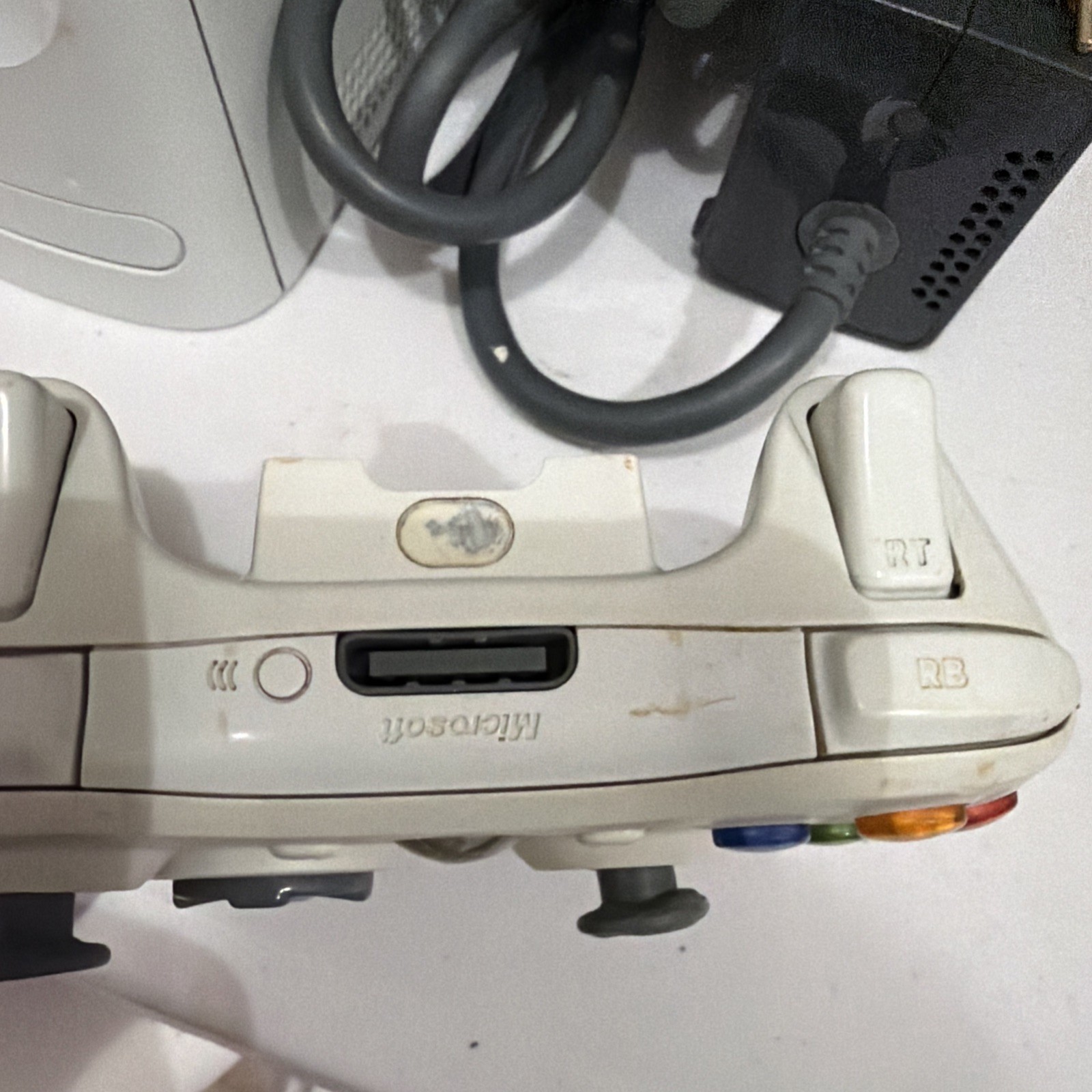 Xbox 360 Pro 20GB White Console Bundle 2 Controllers Cords 8 Games Tested