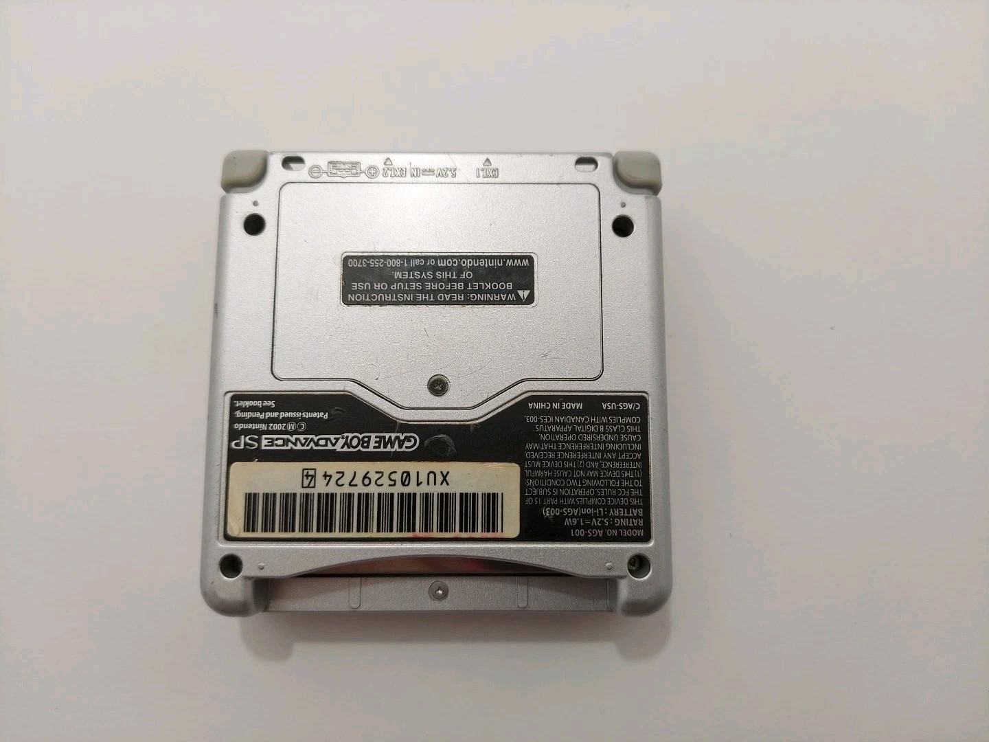 Nintendo Game Boy Advance GBA SP Silver AGS-001 Bundle w/ 2 Games & Oem Charger