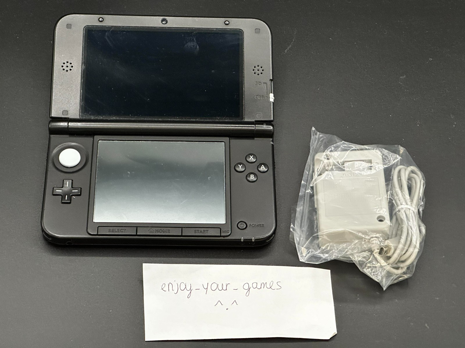 Nintendo 3DS XL LL Red/Black | English | Charger | US Seller – SHIP IN 1-DAY
