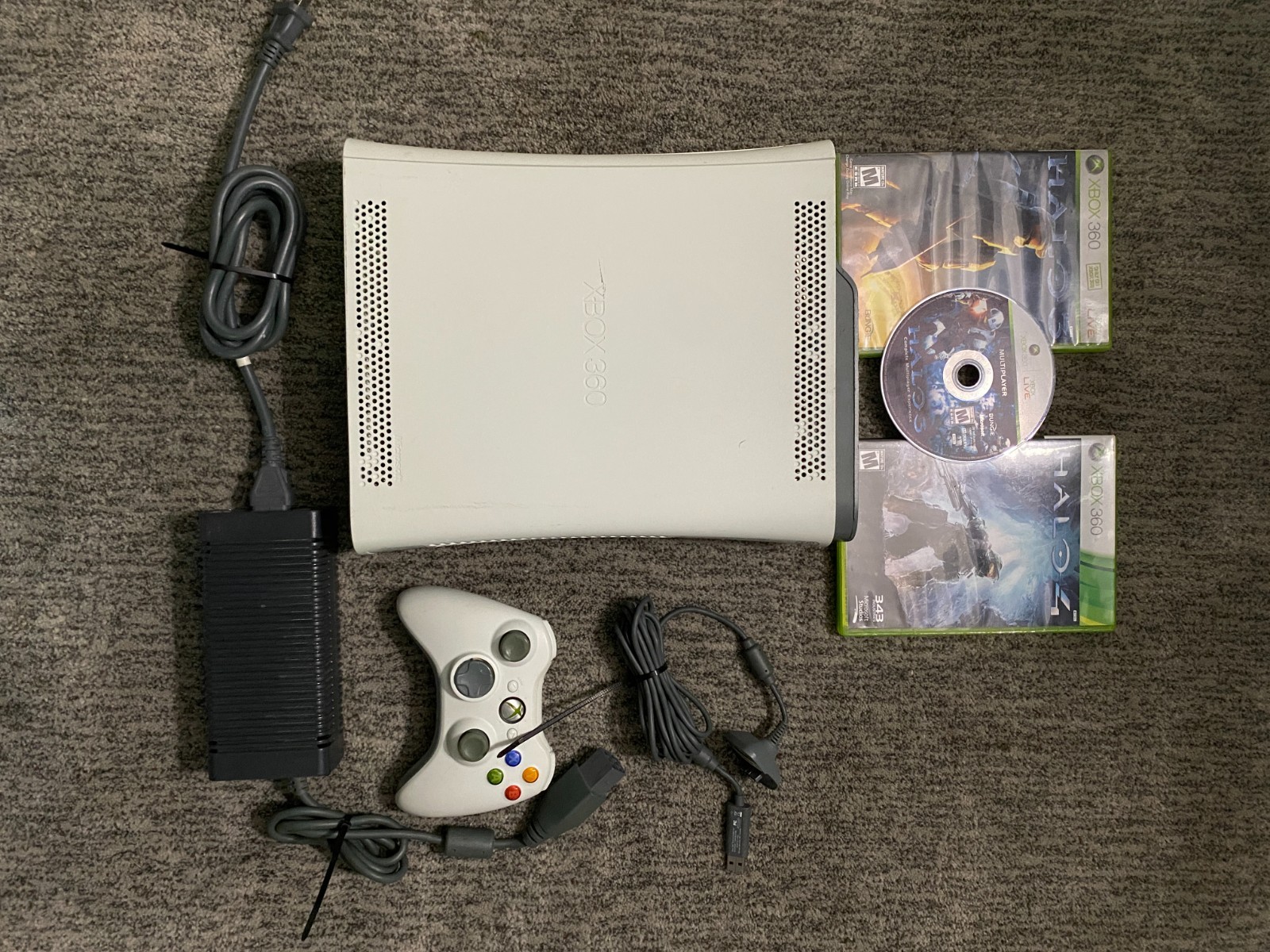 Xbox 360 Bundle – Halo 3 & 4 CIB + Multiplayer Disc, Tested