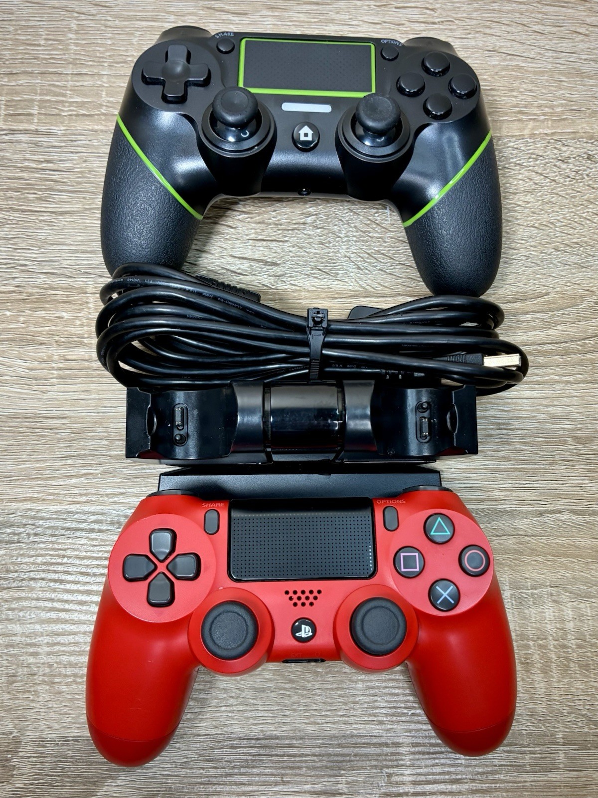 Sony PlayStation 4 Slim Black Bundle w 2 Controllers + 2 Games ✅ Works Perfectly