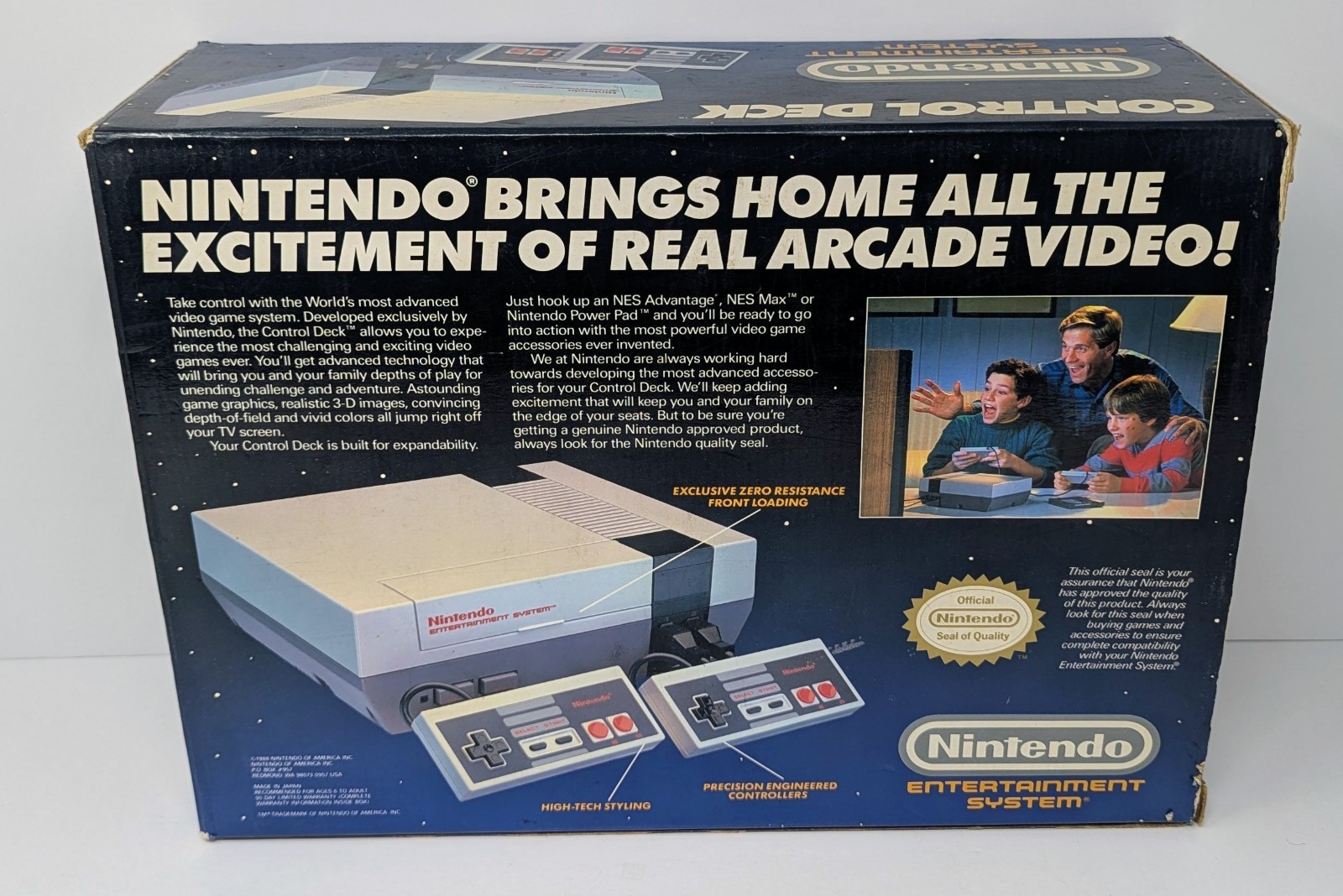 Nintendo NES Control Deck Console Bundle w/ Box, Styrofoam, Manuals, & Mario!