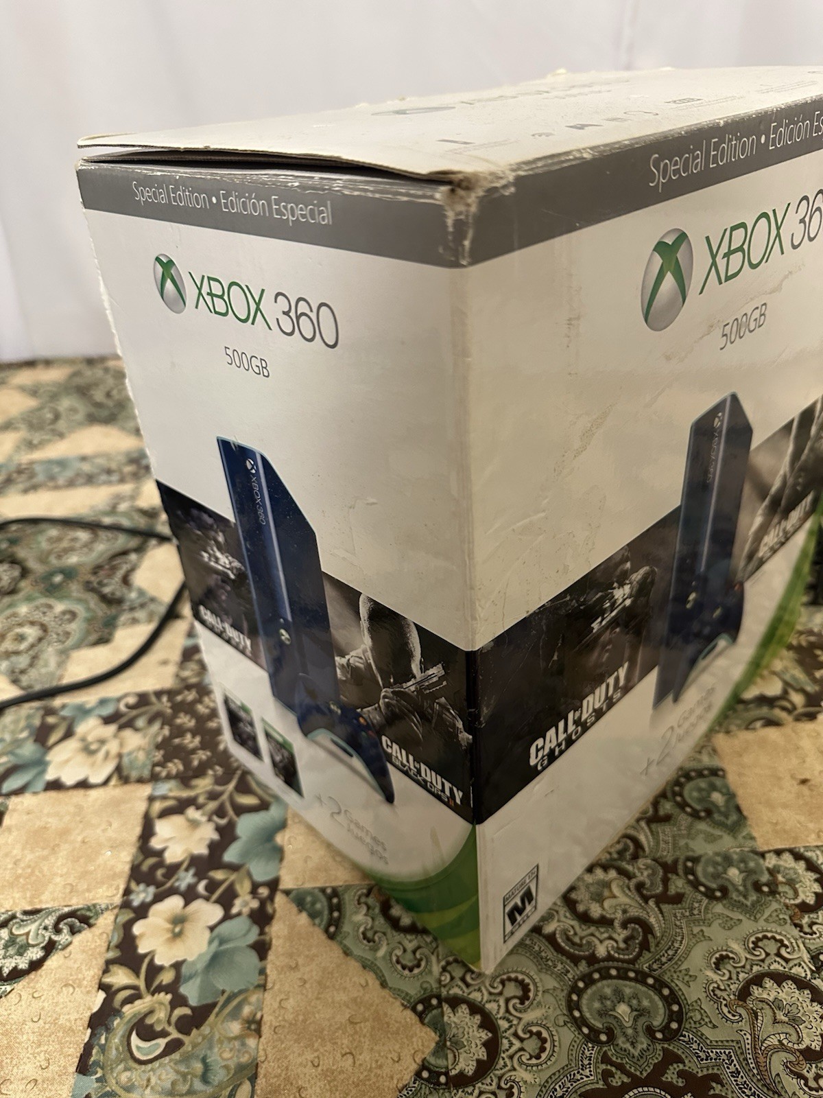 Xbox 360 E Special Edition 500GB Blue Console Near Cib Lot Read Description