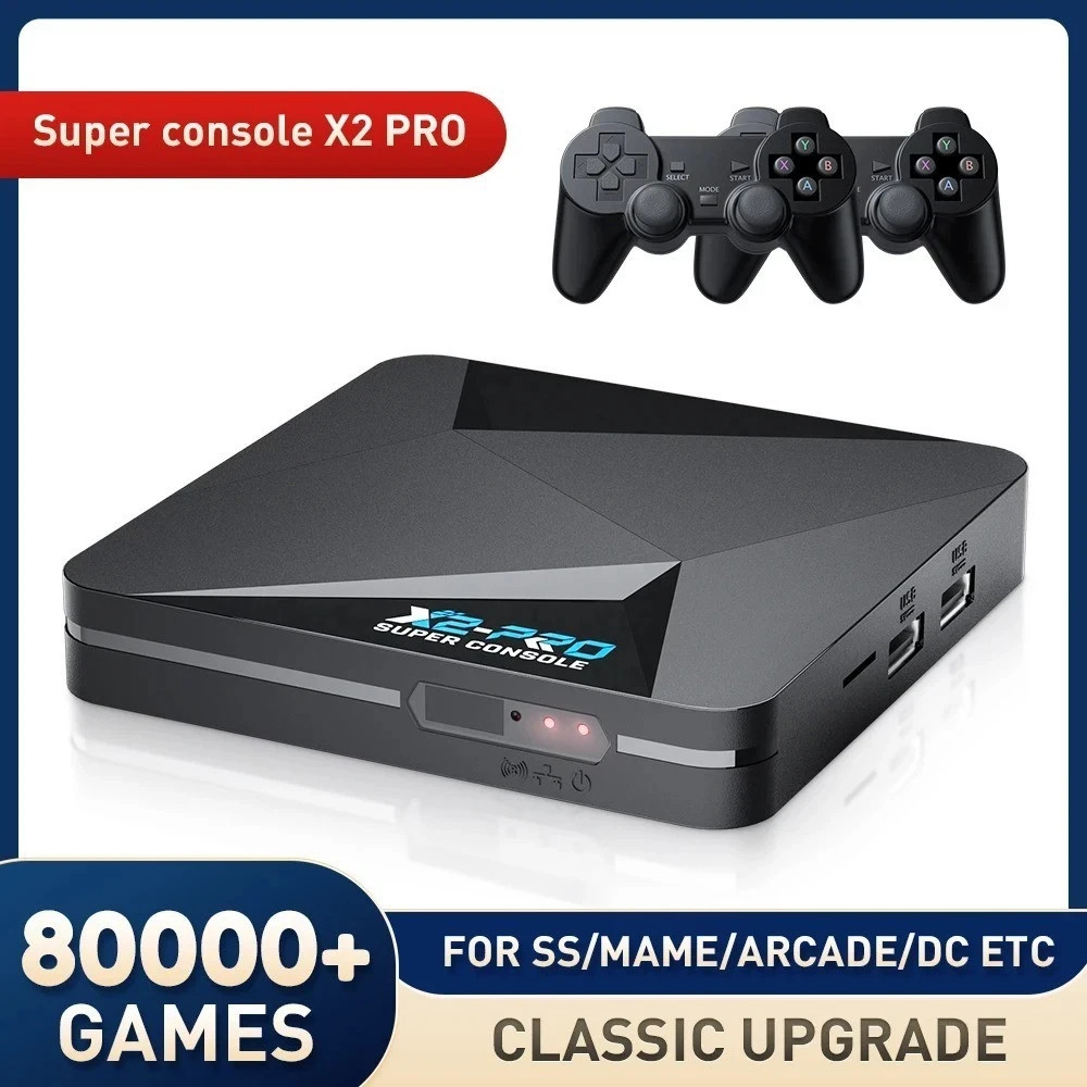 Super Console X2 Pro Retro Game Console 70000+ Games PS1 DC MAME SS +Gamepad