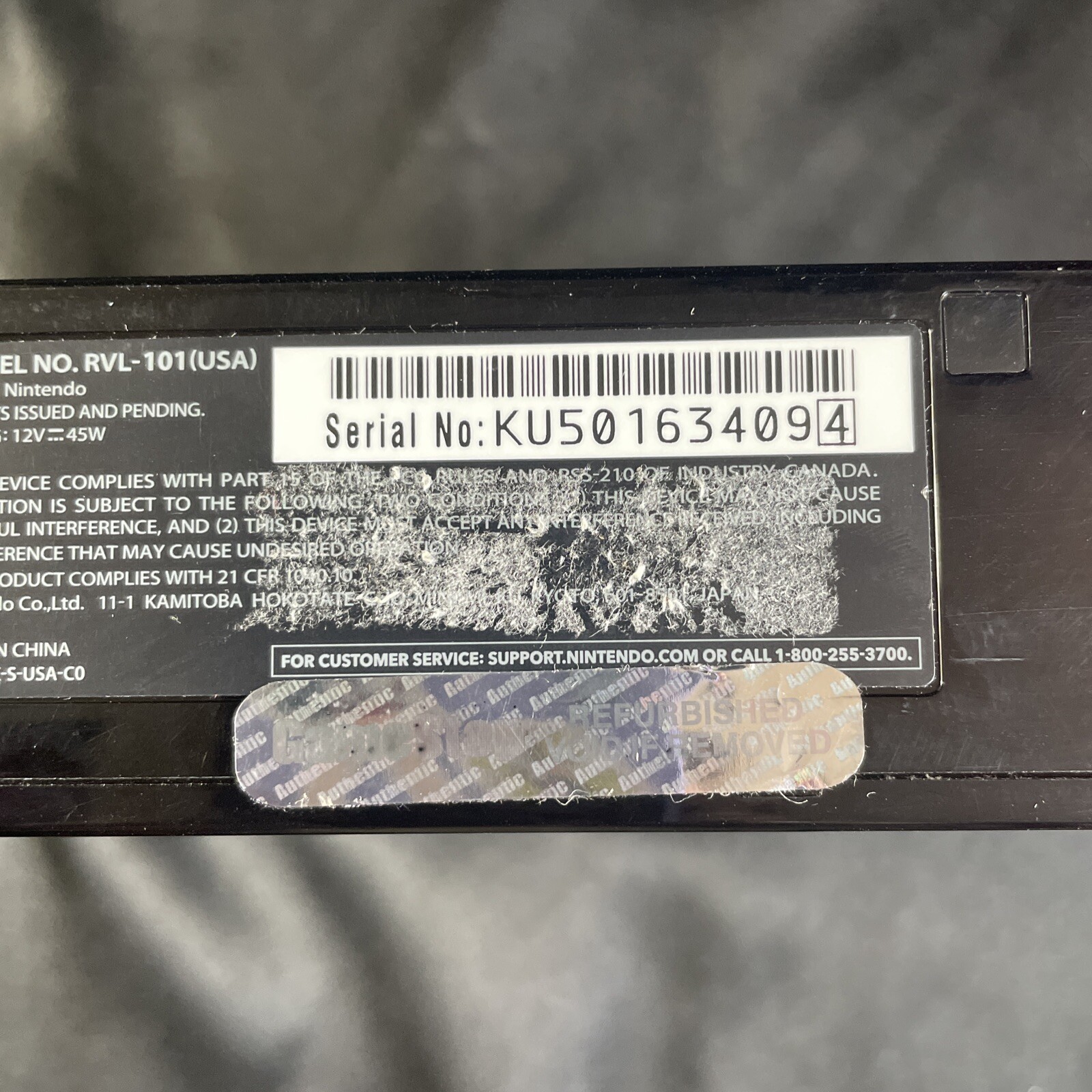 Nintendo Wii Family Edition RVL-101 512MB – Black Tested With Manual Flat Lay