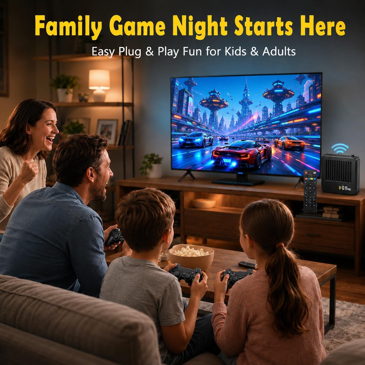 G11 Pro 4K Home Retro Game Console HDMI TV Gaming System 2 Wireless Controllers