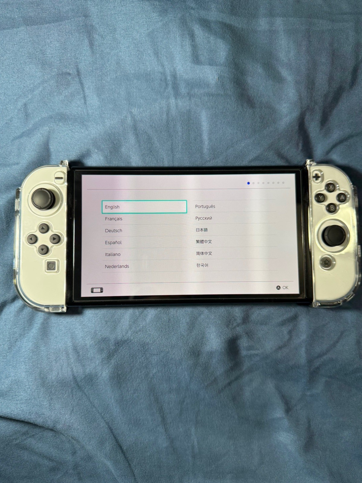 Nintendo Switch OLED Game Console White and Black With 8 Games