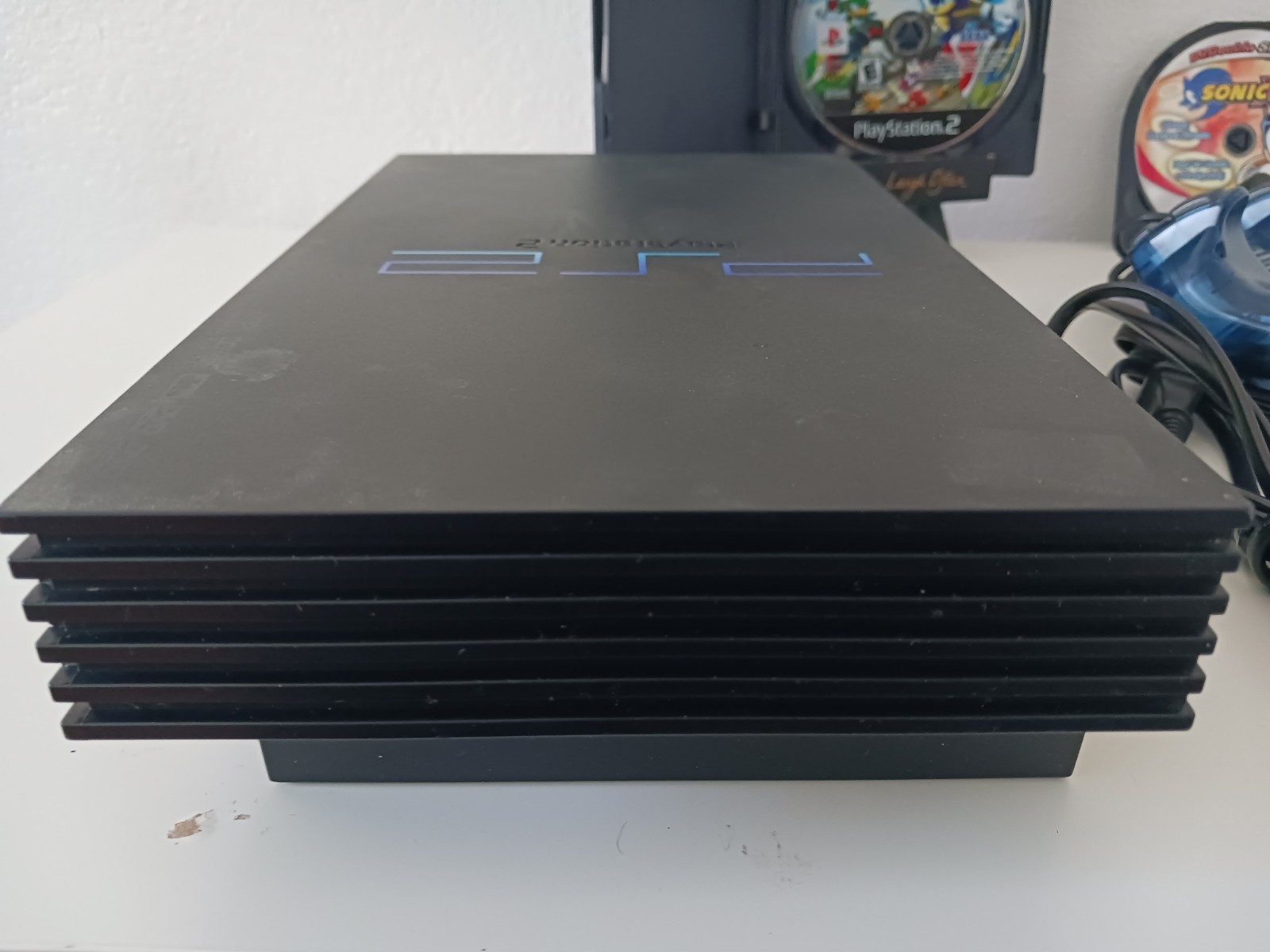 Sony PlayStation 2 Bundle SCPH-35001 + Blue Controller + 128MB Sonic Riders